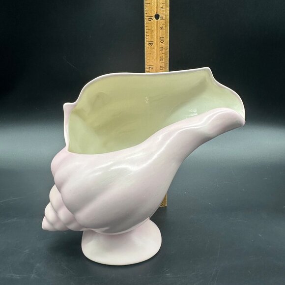 Vintage Pink Conch Shell Planter Ceramic Nautical Coastal Beach Decor Storage - Picture 11 of 12